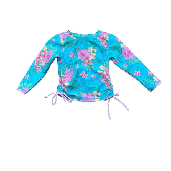 RuffleButts Floral Rashguard - Picture 4 of 4